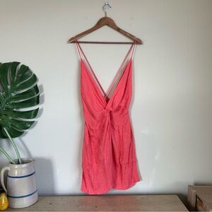 NWT Zara Front Knot Twist Slip Floral Mini Dress